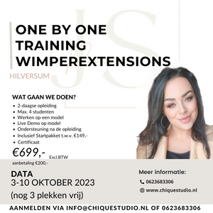 One by one Training Wimperextensions